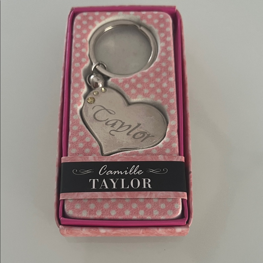Camille Taylor Silver Heart Keychain